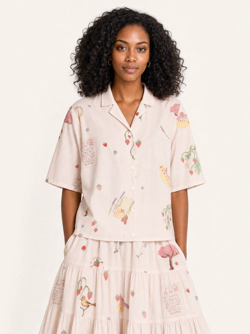 Helmstedt Annabel Shirt Shirts Love Story Print