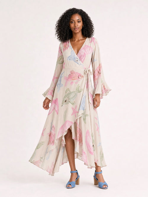 Helmstedt Elava Dress Dresses Pastel Fish Print