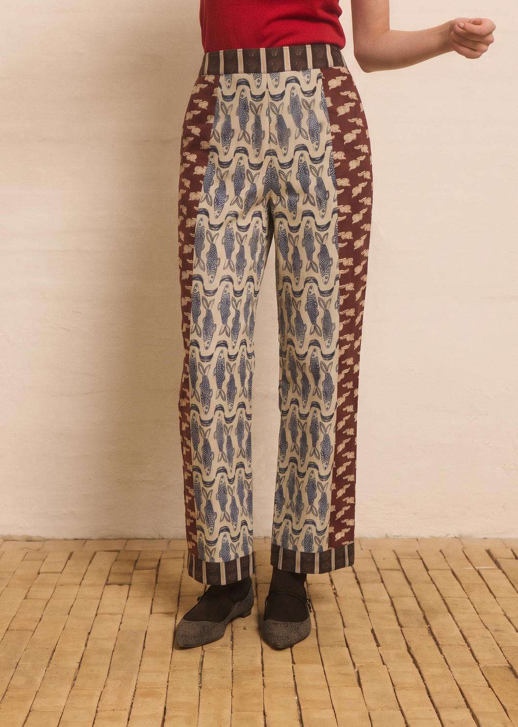 Helmstedt FLEUR PANTS Trousers Multi Print - Patchwork of Dreams