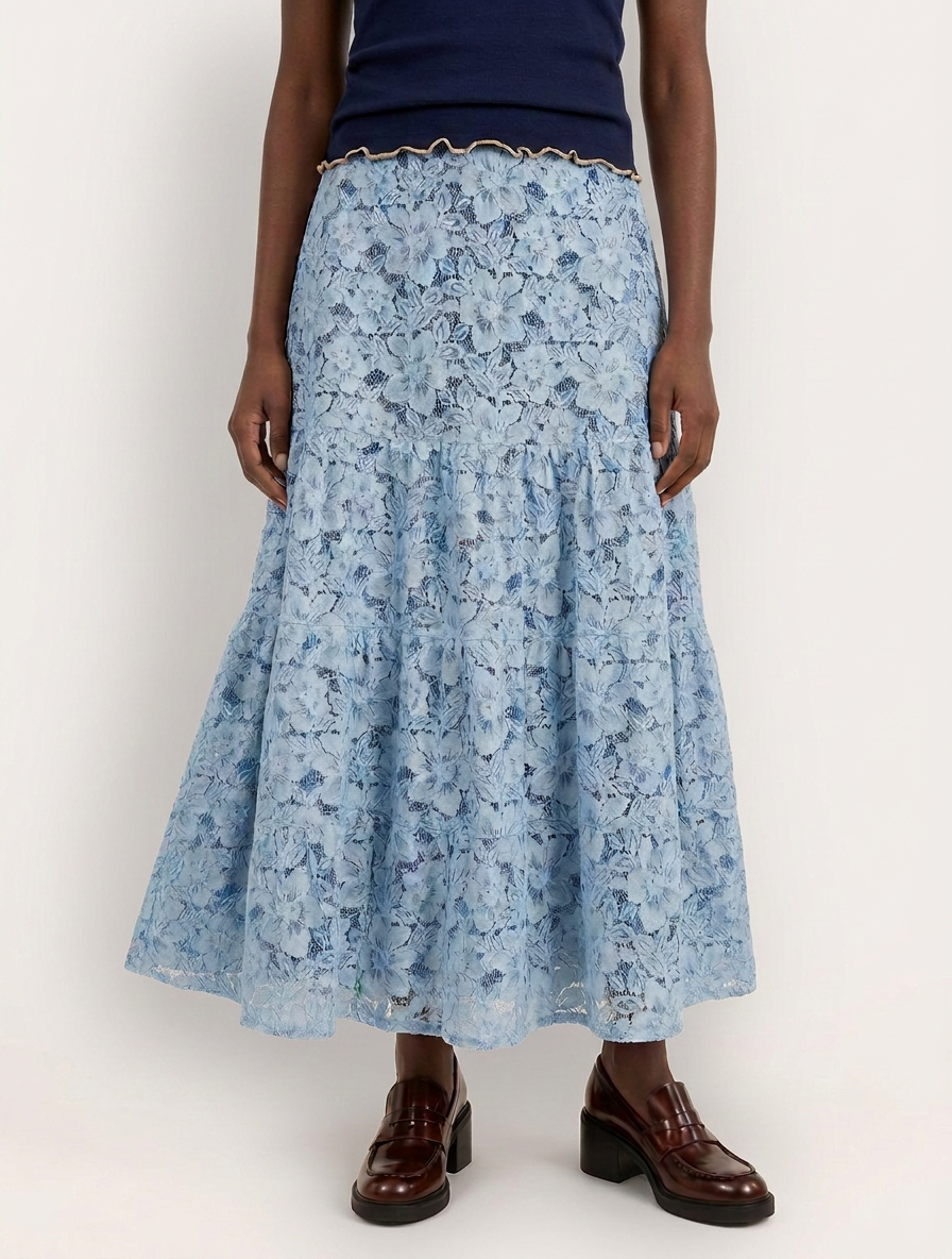 Helmstedt GABI SKIRT Skirts Dusty Blue