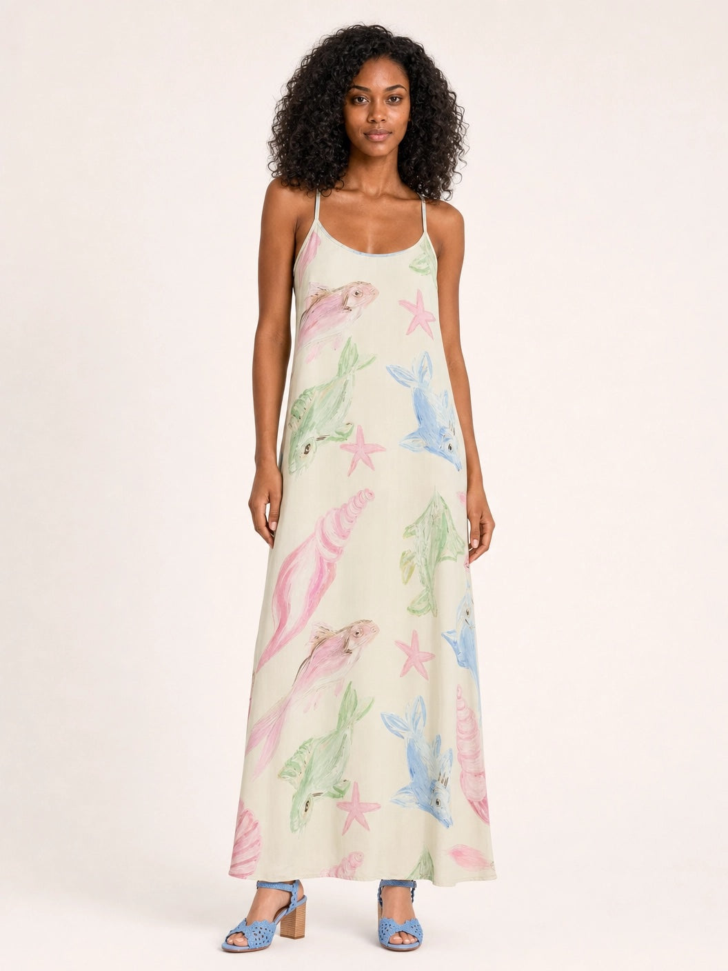 Helmstedt Selma Dress Dresses Pastel Fish Print