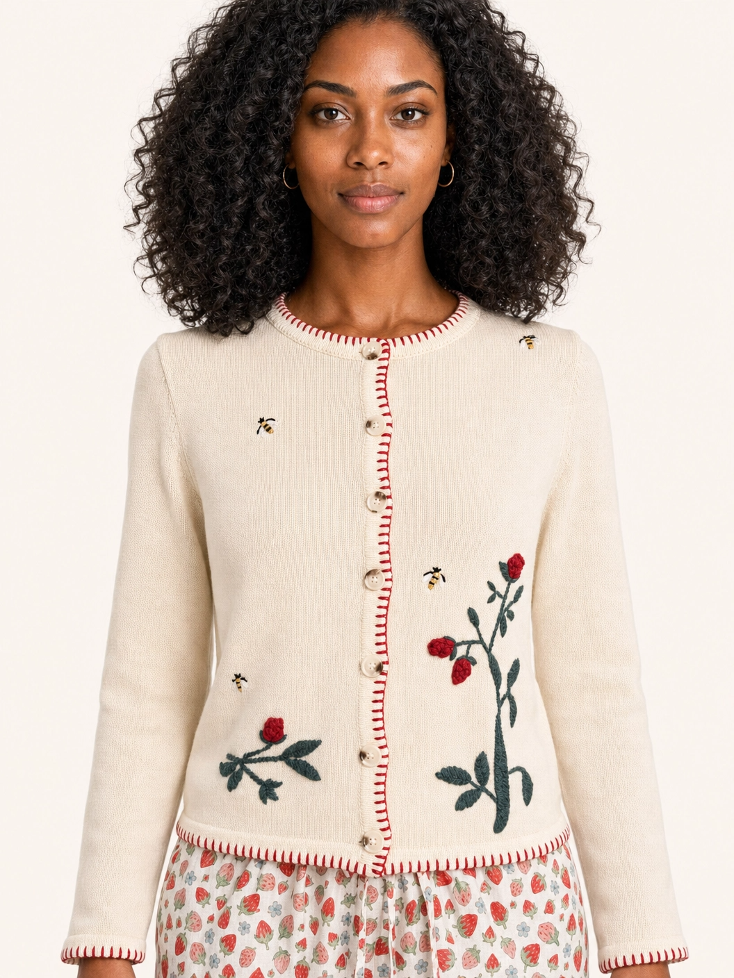 Helmstedt Tove Cardigan Knitwear White