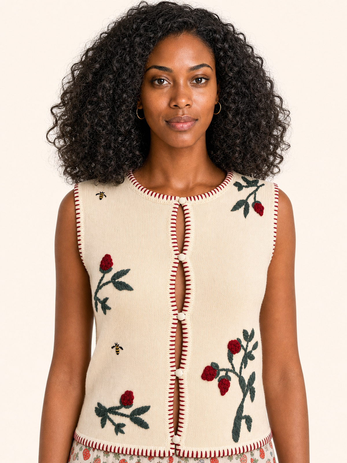 Helmstedt Vilda Vest Knitwear White