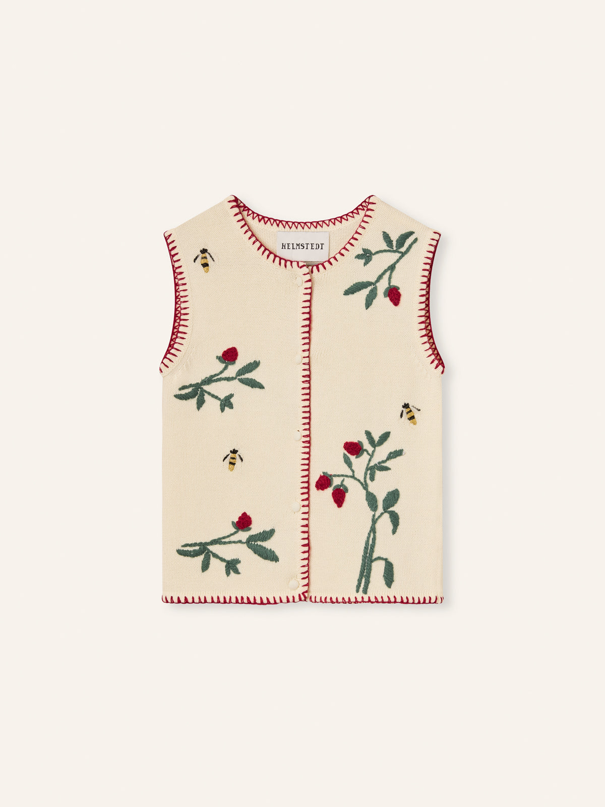 Helmstedt Vilda Vest Knitwear White